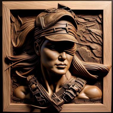 3D модель Соня Блейд из Mortal Kombat (STL)